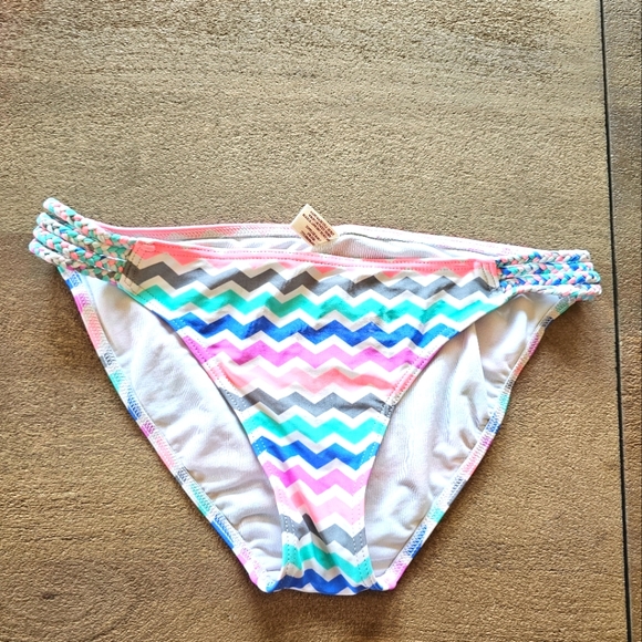 Geometric chevron bikini bottom sz L - Picture 1 of 5